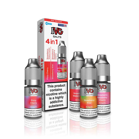 IVG 4 In 1 Salts Nic Salts 10ml E-Liquids Pack of 4 -Vape Puff Disposable