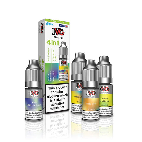 IVG 4 In 1 Salts Nic Salts 10ml E-Liquids Pack of 4 -Vape Puff Disposable