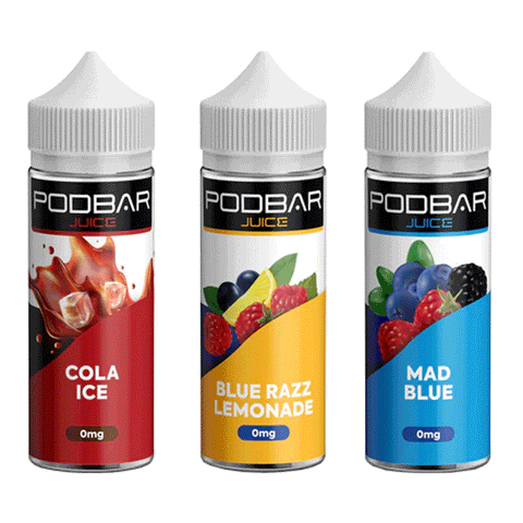 Kingston Podbar Juice Shortfill E-Liquid | 100ml -Vape Puff Disposable