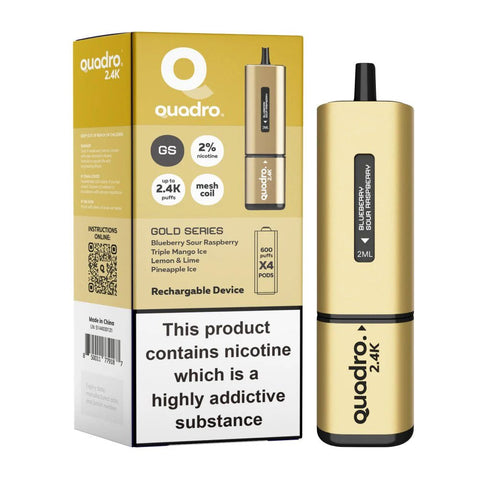 Quadro 2400 Puffs 4 in 1 Disposable Vape Device -Vape Puff Disposable