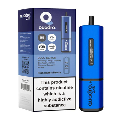 Quadro 2400 Puffs 4 in 1 Disposable Vape Device -Vape Puff Disposable