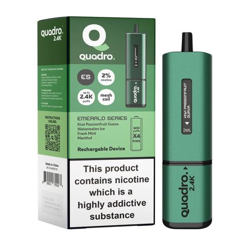 Quadro 2400 Puffs 4 in 1 Disposable Vape Device -Vape Puff Disposable