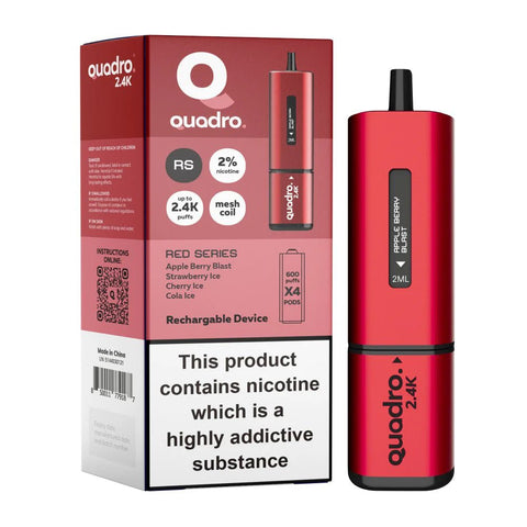 Quadro 2400 Puffs 4 in 1 Disposable Vape Device -Vape Puff Disposable