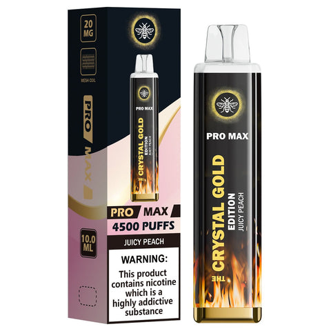 The Crystal Pro Max Gold Edition 4500 Disposable Pod Device - Vape Puff Disposable