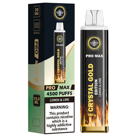 The Crystal Pro Max Gold Edition 4500 Disposable Pod Device - Vape Puff Disposable