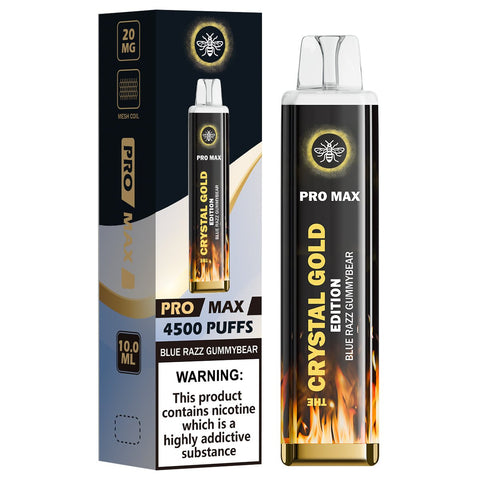 The Crystal Pro Max Gold Edition 4500 Disposable Pod Device - Vape Puff Disposable