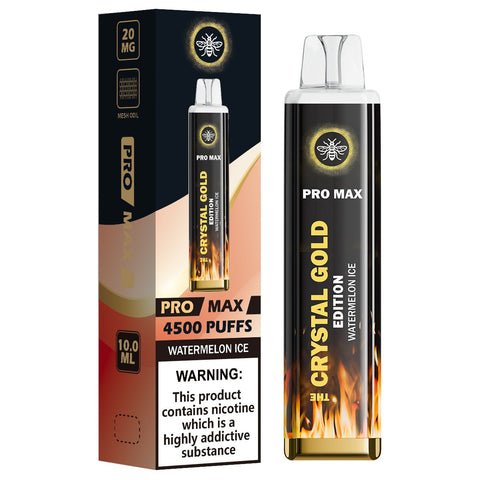 The Crystal Pro Max Gold Edition 4500 Disposable Pod Device - Vape Puff Disposable