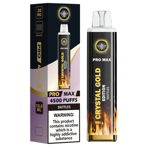 The Crystal Pro Max Gold Edition 4500 Disposable Pod Device - Vape Puff Disposable