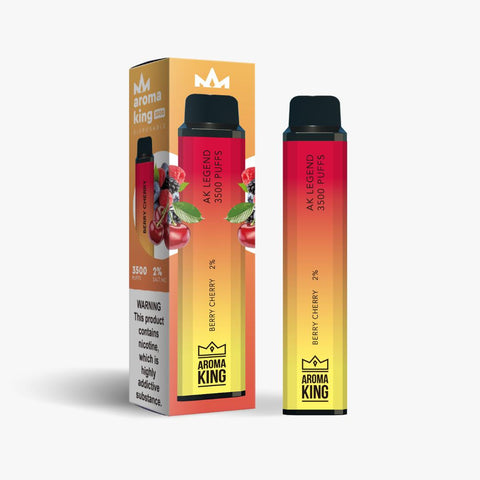 Aroma King 3500 Disposable Vape Pod (Box of 10) - Berry Cherry -Vape Puff Disposable