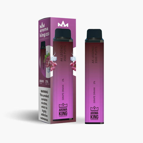Aroma King 3500 Disposable Vape Pod (Box of 10) - Grape Drank -Vape Puff Disposable