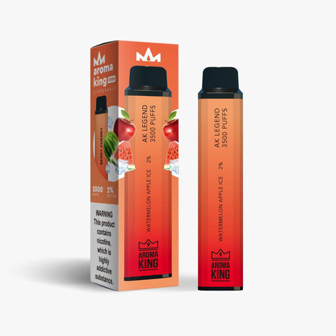 Aroma King 3500 Disposable Vape Pod (Box of 10) - Watermelon Apple Ice -Vape Puff Disposable