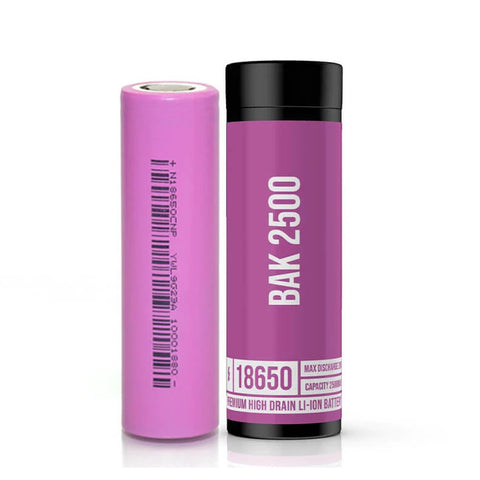 Bak N18650CNP 18650 Rechargeable Vape Battery - 2500mAh 20A -Vape Puff Disposable