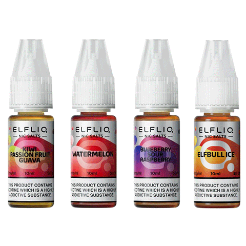 Elf Bar Elfliq Nic Salt 10ml E-Liquids Pack of 10 -Vape Puff Disposable