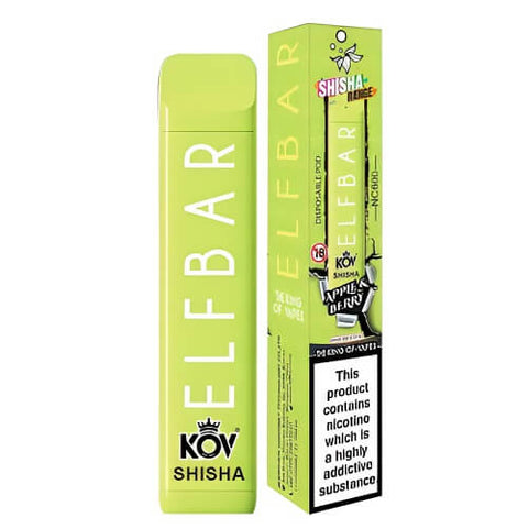 Elf Bar Shisha 600 Disposable Vape Pod (Box of 10) -Vape Puff Disposable