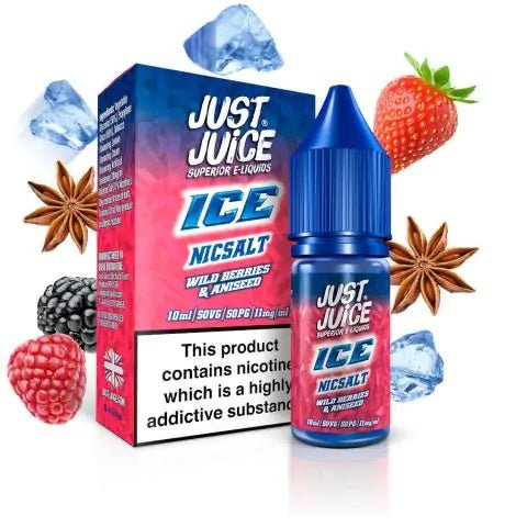 Just Juice Ice Nic Salts 10ml E-Liquids Pack of 10 -DOJANI PRIVATE LIMITED