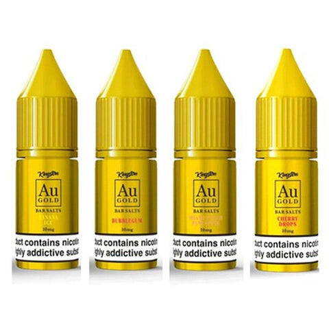 Kingston Au Gold Nic Salts 10ml E-Liquids Pack of 10 -Vape Puff Disposable