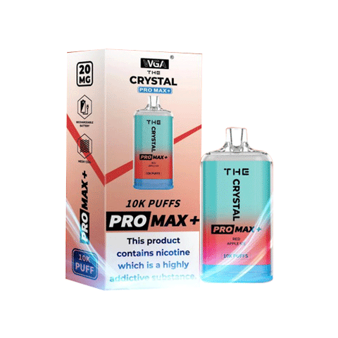 The Crystal Pro Max Plus 10000 Disposable Vape Device 20mg (Box of 10) -Vape Puff Disposable